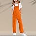 Teen Girls Cotton Overalls Straight Leg Jumpsuit Fashion Loose Fit Kid Boys Pockets Casual Solid (Orange, 5-6 Years)