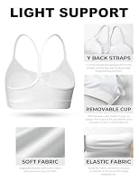 Buauty 2 Packs Sports Bras for Women High Support Large Bust, High Impact Yoga Wireless Padded Bras for Sagging Breasts, Low Back Athletic Workout Strappy Racerback Sports Bra Black and White M — image 4