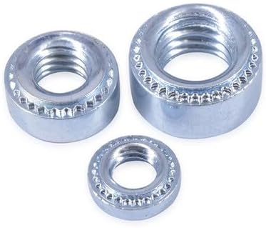 10pcs S-0518 S-0616 pressure riveting nuts round press plate sheet metal environmental protection lock embossing nut galvanized - (Size: S-0616-2mm)