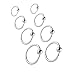 Joybeauty Unisex Stainless Steel Captive Bead Hoop Barbell CBR Rings for Ear Belly Lip Nose Ring Piercing Jewelry Mixed Sizes Pack of 8 Pcs (Steel)