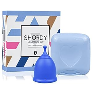 SHORDY Menstrual Cup, Single Pack (Large) with Box, Soft & Flexible, Copa Menstrual Kit for Women | Up to 12 Hours of Comfort, Eco-Friendly & Safer Alternative to Pads & Tampons (Blue)