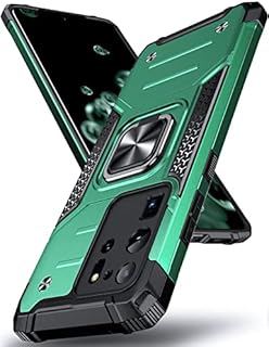 DASFOND Galaxy S20 Ultra 5G Case, Military Grade Shockproof Protective Phone Case Cover with Enhanced Metal Ring Kickstand [Support Magnet Mount] Compatible with Samsung Galaxy S20 Ultra, Black