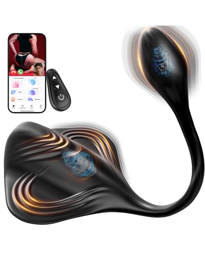 #VerdientProvisionen<br>Analvibratoren Prostata Stimulation Männer Sitzen und Reiten Anal Plug Sex Spielzeug für die Männer mit 9 9 Vibrationsmodi Doppelmotoren Vibratorensets Analplug für Männer Analkugeln App Steuerung