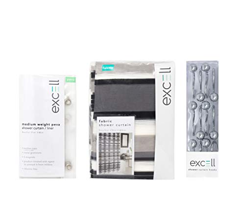 EXCELL Glacier Duschvorhang-Set, Sortiert Cover