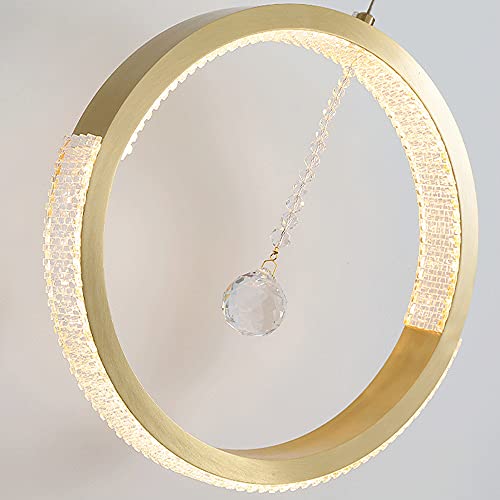 Lámpara colgante de techo LED con diseño de anillo acrílico para dormitorio 5