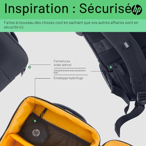Sac à Dos HP Creator 16,1 pouces (6M5S3AA) – Compartiment Personnalisable - vue 7