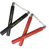 Fayscingo 2 Pack Nunchakus de Espuma Práctica de Seguridad Acolchado Nunchaku Artes Marciales Nunchucks para Niños Principiantes