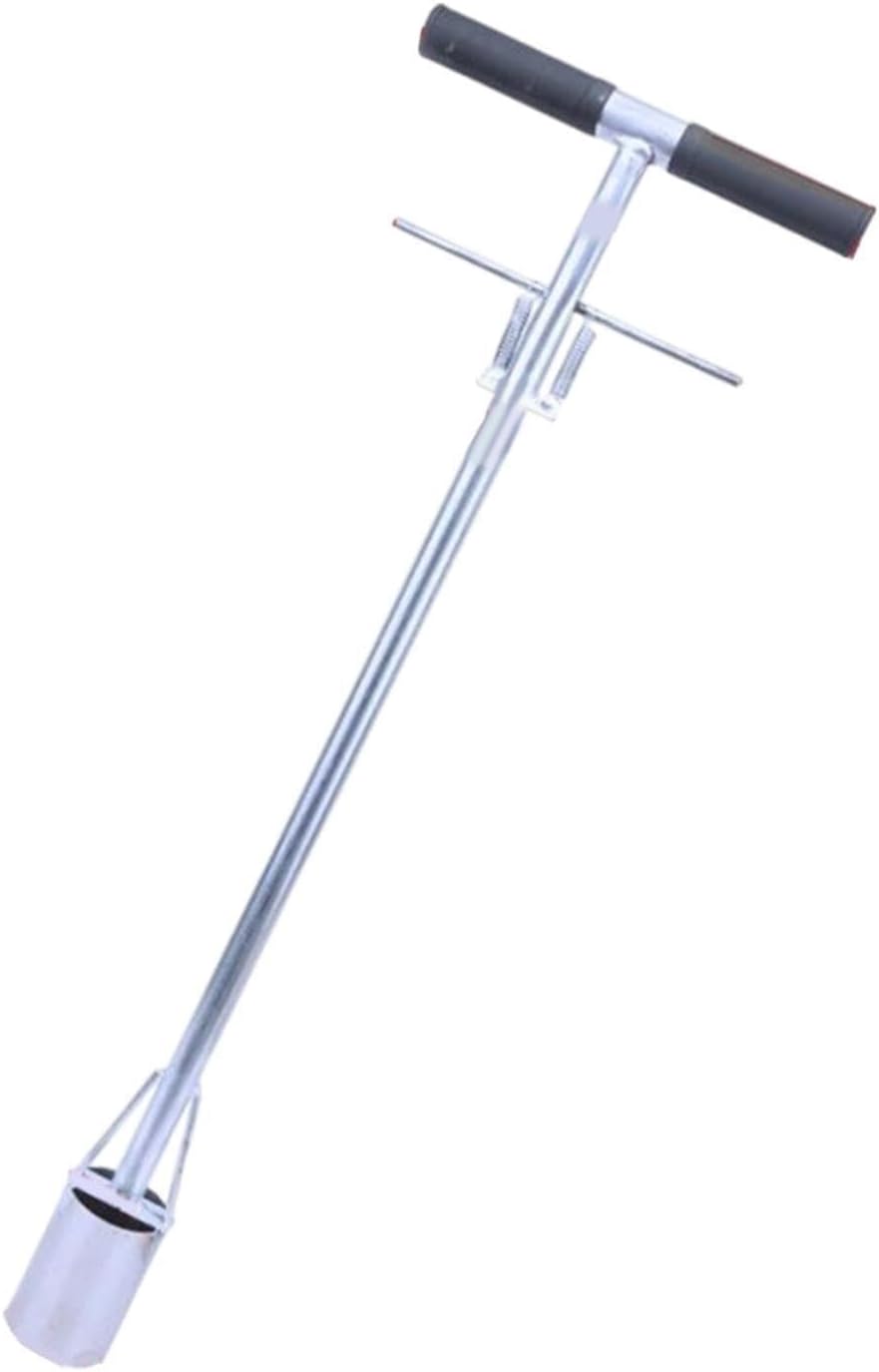 Garden Tool -Lawn Plug Garden Tool Manual Transplanter Nonslip Long Handle Bulb Planter Soil Sampler for Weeding Garden Transplanting Farm(6.3cm Diameter)