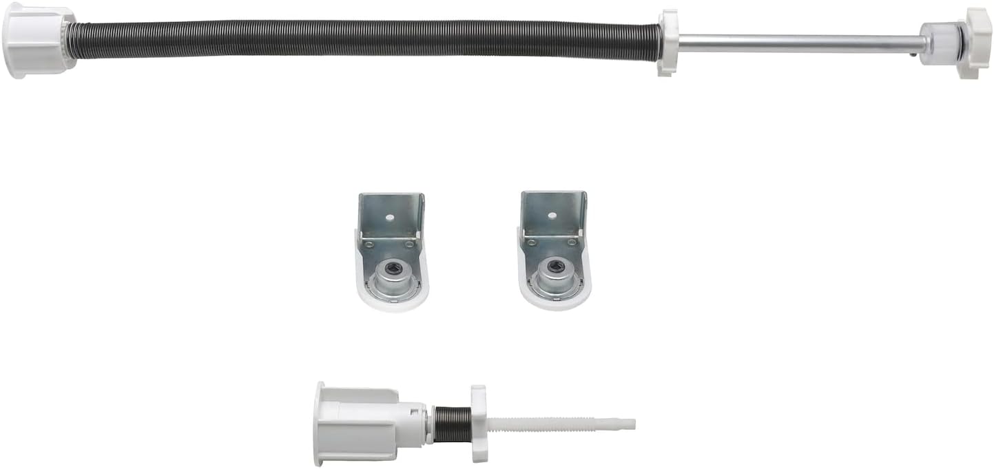 HTTMT- Spring w/Roller Blind Hanging Curtain Sunshade Bracket Replace For 38mm tube [P/N: ET-BLIND-SB038-2-WHITE]