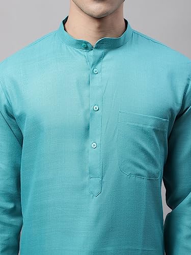 Image of Jompers Men's Cotton Regular Fit Solid Kurtas
