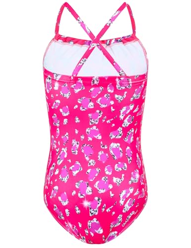 Image of TENVDA Girls Swimsuit Summer Beach Sport Halter Bathing Suits One Piece Swimwear for 2-12 Years Old Kids