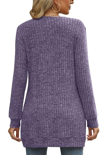 Image of Sweaters for Women Long Sleeve Crewneck Sweatshirt Loose Casual Tunic Tops