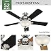 Hunter Fan Company 53249 Hunter Pro Best Indoor Ceiling Fan with Pull Chain Control, 52, Brushed Nickel/Chestnut Rosewood