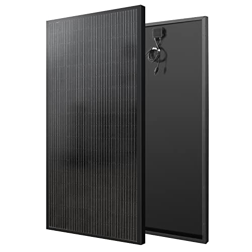 【TÜV・IEC認証】LVYUAN(リョクエン)200W ソーラーパネル 単結晶 太陽光パネル 太陽光チャージ 156.5*75*3.5cm 変換効率21% 省エネルギー 小型 車、船舶、屋根、ベランダーに設置 災害対策 MC4プラグと90cm12AWGケーブル付き（ブラック）