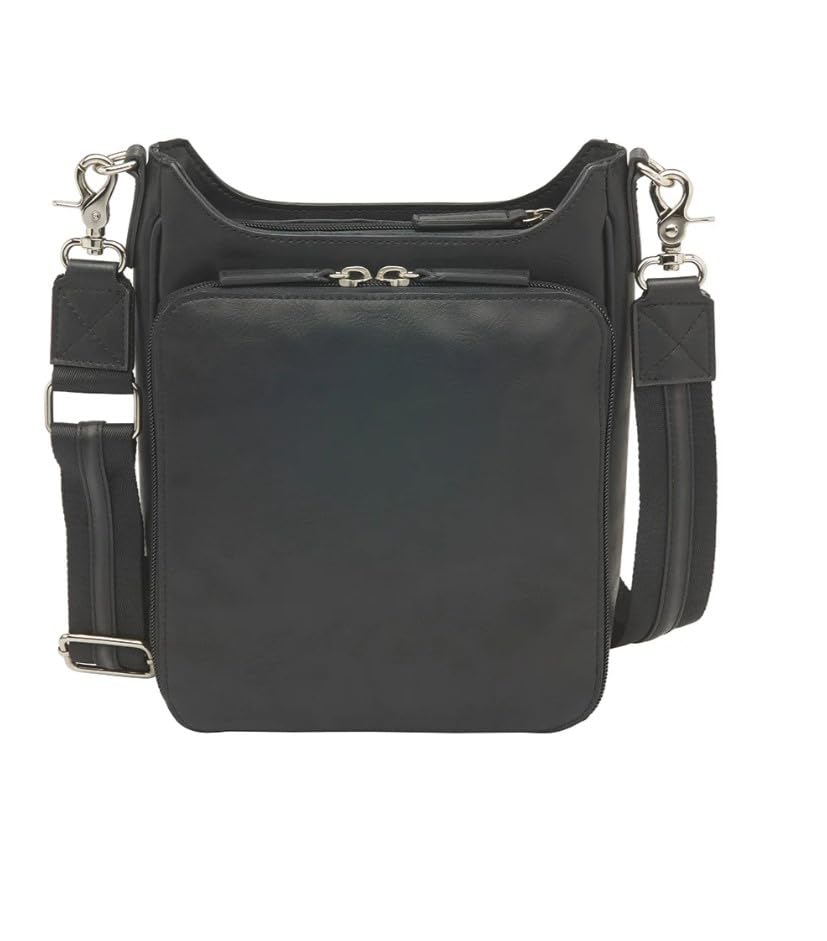 Gun Tote'n Mamas Crossbody Purse, Washable USA Cowhide-Black2