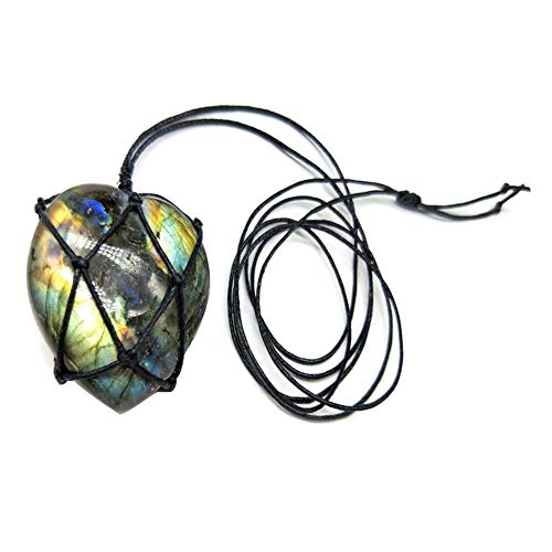 Freedomanoth Colgante Artesanal En Forma De Corazón Colgante Artesanal De Piedra Natural Colgante De Piedra Natural Collar De Energía Adecuado para Regalar A Personas Importantes Cover