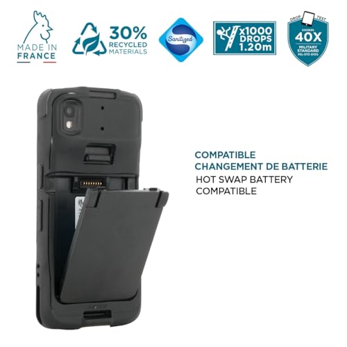 Funda para Zebra TC22 y TC27 Mobilis resistente compatible con base de carga 7
