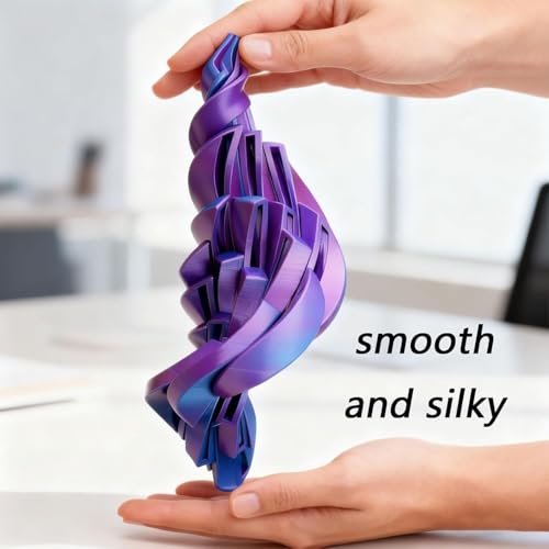 Fidget Toy, Stress Relief Toy, 3D Printed Toys, Stress Relief Ball, Anxiety Relief Toys for Adults and Kids, Fidget Toys Adults, Focus Aid for Students and Office Workers, Red Blue Gradient Color