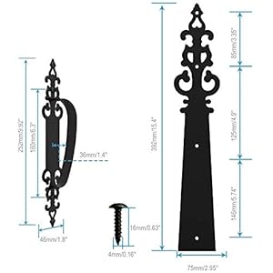 Garagedoordecorativehingehandlehardwarekitsolidmetalscrewmountcarriagehousedooraccents4hinges2handles Urban Country Home Decor Garage door decorative hinge handle hardware kit solid metal screw mount carriage house door accents 4 hinges 2 handles urban country home decor