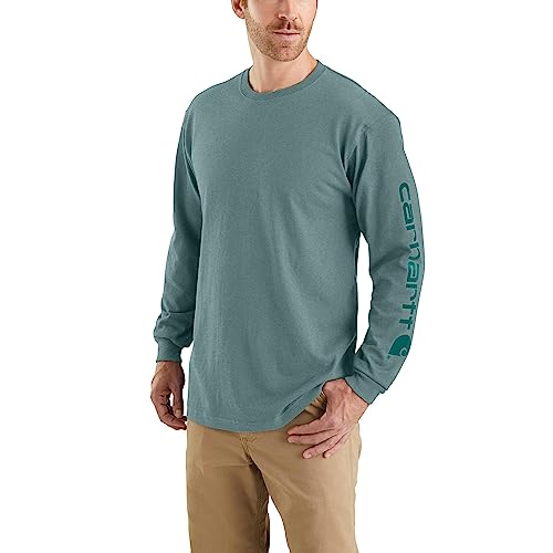 Image of Carhartt Men's Dearborn Loose Long-Sleeve Logo T-Shirt Closeout