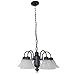 Design House 514455 Millbridge Traditional 5-Light Indoor Dimmable Chandelier with Alabaster Glass Shades for Entryway Foyer Dining Room, Oil Rubbed Bronze