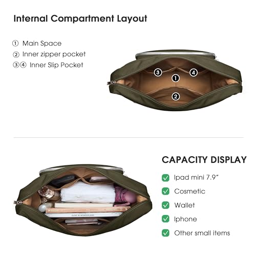 Image of Crossbody Bag for Women, Large Lightweight Nylon Shoulder Purse for Travel | Trendy Crossbody Purse with Roomy Multi-Pocket Design, Large Capacity, Waterproof for Everyday Use, Shopping, Work & Weekend