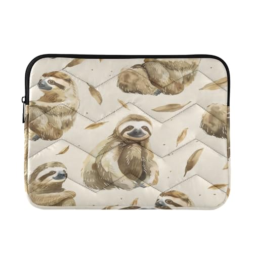 Funda para portátil 13-14 pulgadas con patrón de perezoso impermeable