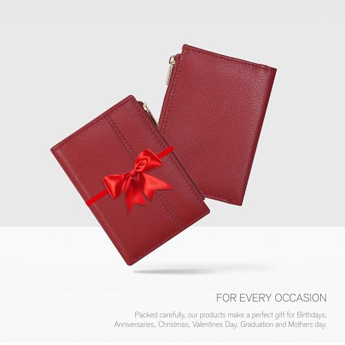 Image of Oak Leathers Wallet For Women Full Grain Leather - Small RFID Coin Purse Credit Card & ID Holder for Ladies,Bifold Wallets for Teenager | Small