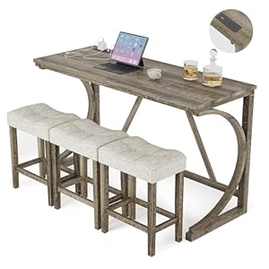 4-Piece Counter High Bar Table Set ...