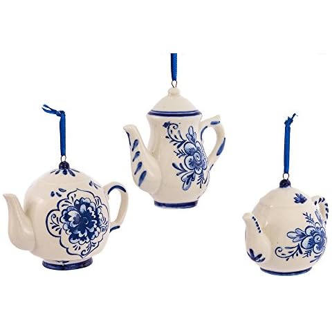 Kurt Adler Porcelain Teapot Ornaments Cover