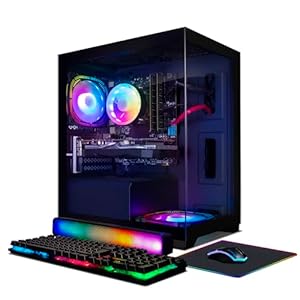 STGAubron Gaming PC Desktop, Radeon RX 580 16G GDDR5, Intel Core i7 up to 3.9G, 16G RAM, 512G SSD, 600M WiFi, BT 5.0, RGB Fan x3, RGB BT Sound Bar, Windows 10 Home