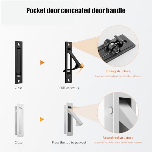 Poignée de porte cachée résistante à la rouille pour zone côtière humide
