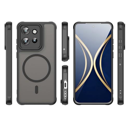 Image of Compatible with Motorola ThinkPhone 25 Case Cover,Compatible with MagSafe,Anti-Fall,Compatible with Motorola Edge 60 Neo XT2509-1 Cell Protective Phone Case Black