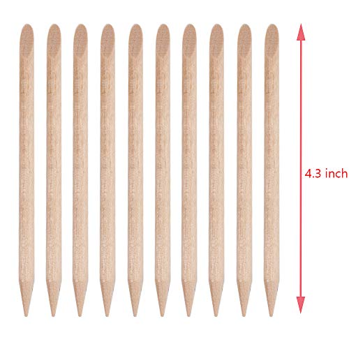 Sowaka 50 Pcs Orange Wood Sticks For Nails Natural Double Sided Multifunctional Wooden Mini Cuticle Pusher Remover Tool Kit For Manicure Pedicure #TOP1
