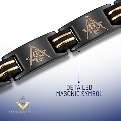 Masonicman Titanium Freemasonry Masonic Bracelet With Adjusting Tool And Gift Box #TOP2