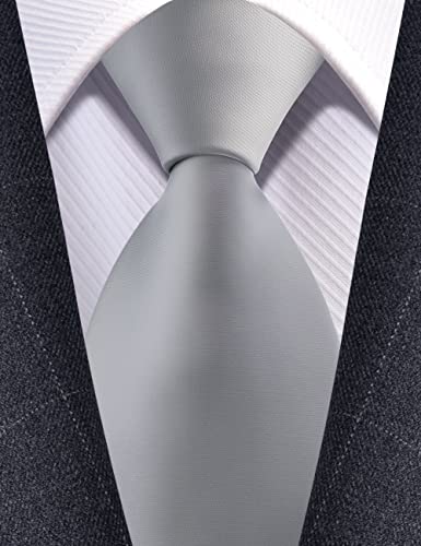 Branduce Silk Silver Tie Classic Wedding Necktie Light Grey Tie Formal Business Bridegroom Tie (Ta05-16) #TOP1