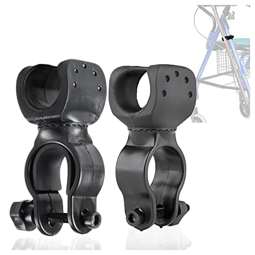 LODMOD Cane Holder for Drive Rollator, Walker, Wheelchair - Universal Crutches Stick Bracket Accessories, 1" ID, 2 Pcs (A)