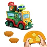 Teenage Mutant Ninja Turtles: Mutant Mayhem - Calzone Drift RC | Full-Function Remote Control Vehicle | 2.4 GHz Calzone Controller | 180-Degree Cannon Blaster | Leonardo Bobblehead | Ages 6+