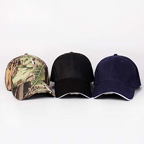 Boné de beisebol LIOOBO iluminado com luzes LED mãos livres, boné de beisebol para festa esportiva d