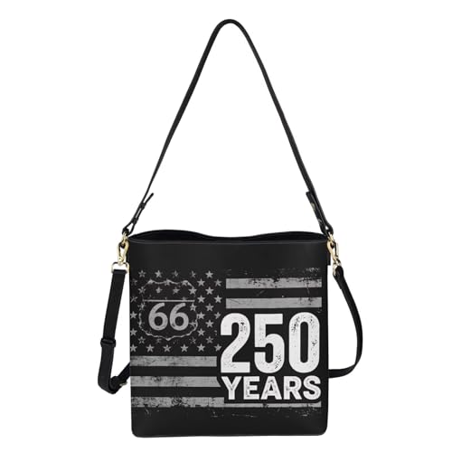 Image of HUGS IDEA Boho Bags for Women Leather Handbag Shoulder Bucket Crossbody Purse
