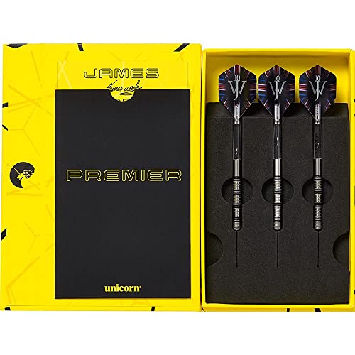 Unicorn Dart Set, James Wade, Premier, 90% Tungsten, Steel Tip, 22G #TOP3