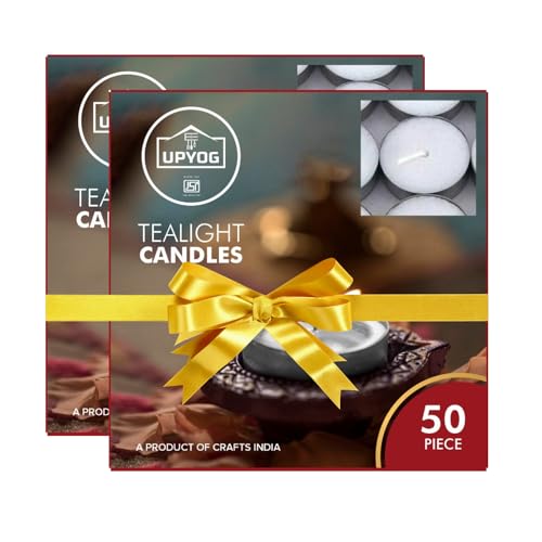 UPYOG 100 pcs Tea Light Candles - 1.5 Hours Burn Time - Unscented, Smokeless, Long-Lasting Tealights for Weddings, Home Décor, Aromatherapy, Emergency Lighting (B0D6ZZJH6R) Amazon Price History, Amazon Price Tracker