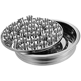 NUOBESTY Abendmahlsgeschirr Satz aus Langlebigem Edelstahl mit 40 Loch Tablett und 40 Bechern Stapelbar für Gottesdienste und Festliche Anlässe