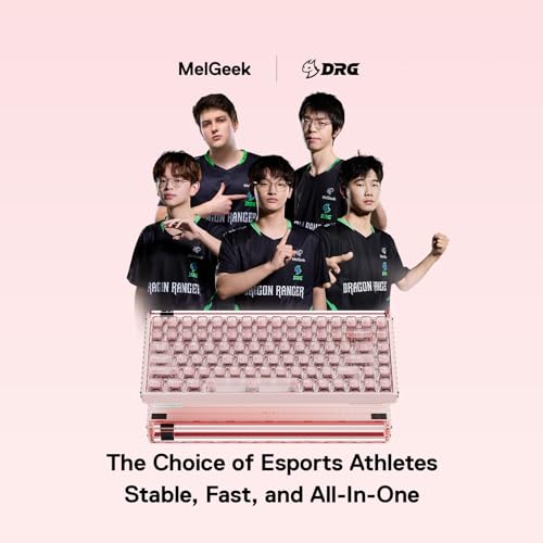 Image of MelGeek MADE84 Ultra+ Wired Gaming Keyboard, Magnetic Keyboard with Hall Effect, 75% Compact Rapid Trigger, Hot-Swappable, RGB Snap Tap & Adjustable Actuation, HIVE Custom, Aluminum Case-Jelly Pink