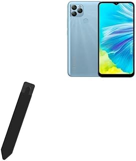 BoxWave Stylus Pouch Compatible with Gionee P15 - Stylus PortaPouch, Stylus Holder Carrier Portable Self-Adhesive for Gionee P15 - Jet Black