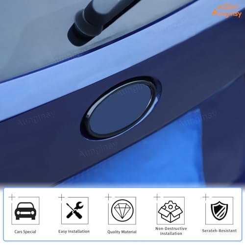 Image of Aunginsy Rear Tailgate Emblem Cover Trim Compatible with Subaru Crosstrek GU 2024 2025 Car Trunk Emblem Badge Logo Cover Center Logo Decorative Circle Ring Protection Cover ABS Exterior Accessories