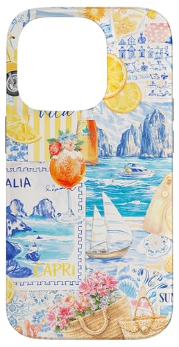 La Dolce Vita �C�^���A ���[���b�p �� �C�� �r�[�` �R���[�W�� �X�}�z�P�[�X iPhone 14 Pro �p