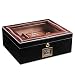 Cigares Cigares, Étuis Cigares avec Hygromètre et Humidificateur Cèdre en Bois Boîte de Rangement pour Cigares en Bois Boîte Cigarettes Pouvant Contenir Environ 60 Cigares