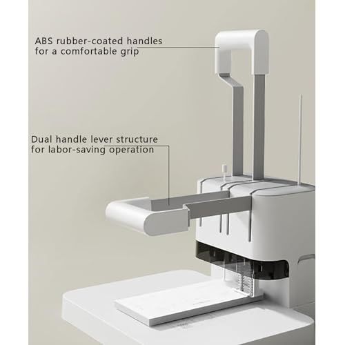 Punzonatrice manuale e rilegatrice per buoni finanziari, diametro 5,2 mm, lega fino a 40 mm di spessore, ideale per presentazioni contabili, include 100 rivetti