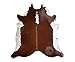 Sunshine Cowhides Alfombra de Piel de Vaca Hereford Marrón y Blanca 220...